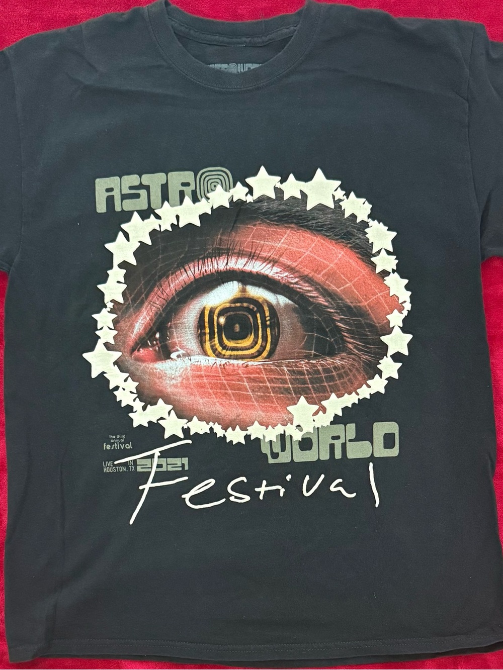 Black Astro World Festival Graphic T-Shirt